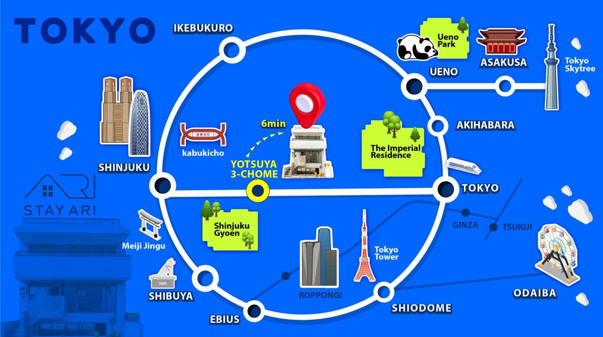 Stay Ari Shinjuku Gyoen 6Min Walk Tokyo Luaran gambar